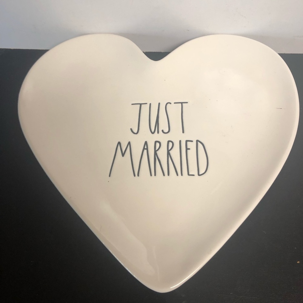 Rae  Dunn just married heart plates